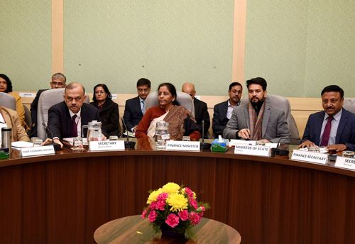 FM holds Pre-Budget Consultation with representatives of various Trade Unions & Labour Organisations