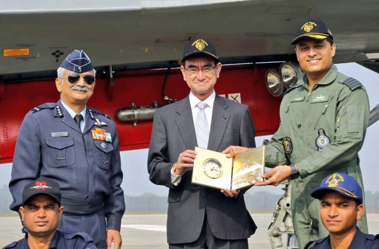 Minister of Defence of Japan Visits Air Force Station Hindan