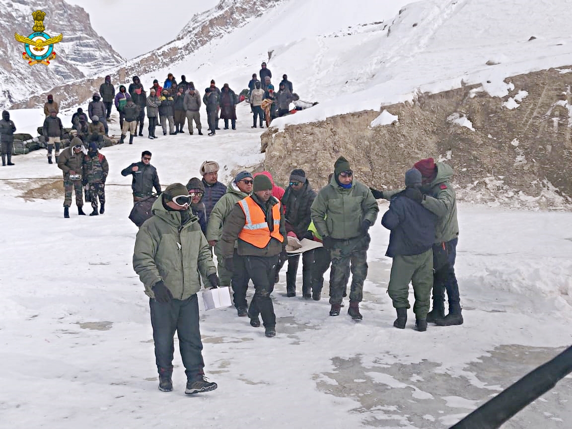 IAF Rescues More than 107 Individuals from the Frozen Zanskar River in the UT of Ladakh