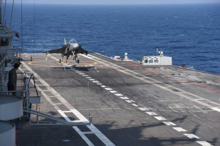 Maiden landing of DRDO-developed LCA Navy onboard INS Vikramaditya