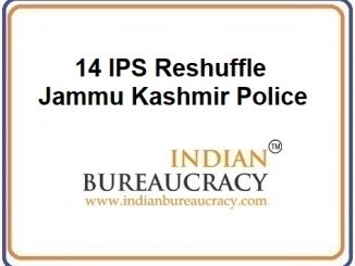 14 IPS Reshuffle in JK Police
