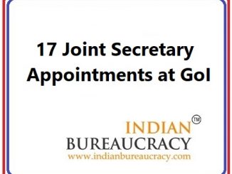 17 Bureaucrats appointed as Joint Secretary at GoI
