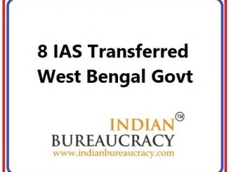 8 IAS Transfer in West Bengal Govt