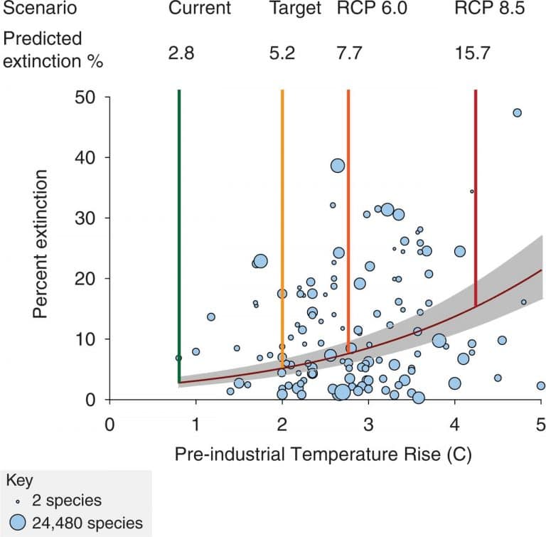Global warming and extinction risk