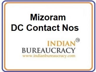 Mizoram DC Contact Nos