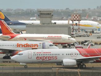 Air India aircraft are seen on the