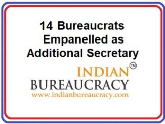 14 additional secretary empanellment