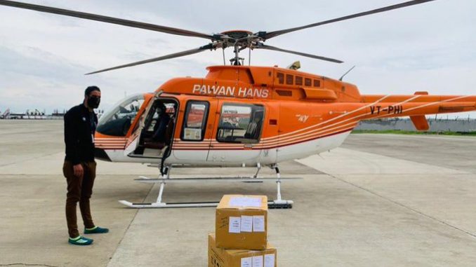 Helicopter services including Pawan Hans transport critical medical cargo and patients in NE, J&K, Ladakh and islands