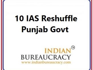 10 IAS Transfer in Punjab Govt