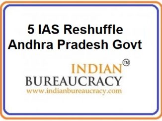 5 IAS Transfer in Andhra Pradesh Govt