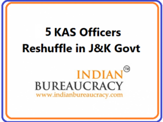 5 KAS Reshuffle in J&K Govt
