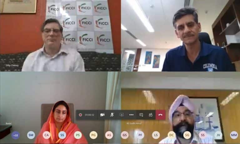 Harsimrat Kaur Badal holds video conference with FICCI and leading industry members