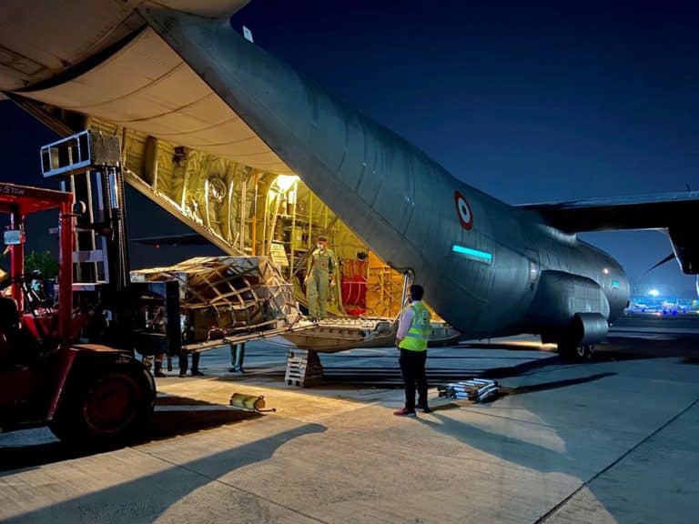 Indian Air Force airlifts essential Chemicals