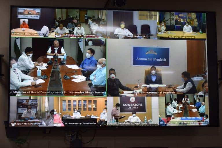 Narendra Singh Tomar holds Video Conference with State Rural Development Ministers