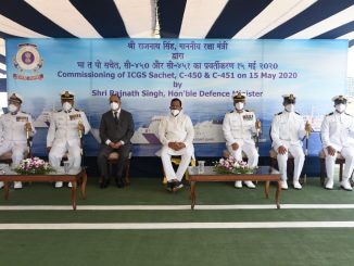 Rajnath Singh commissions Indian Coast Guard Ship ‘Sachet’ and two interceptor boats