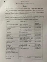 bihar statewise covid nodal officers