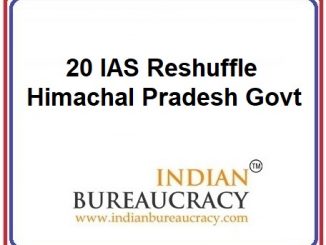 20 IAS Transfer in Himachal Pradesh Govt