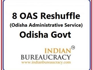 8 OAS Reshuffle in Odisha Govt