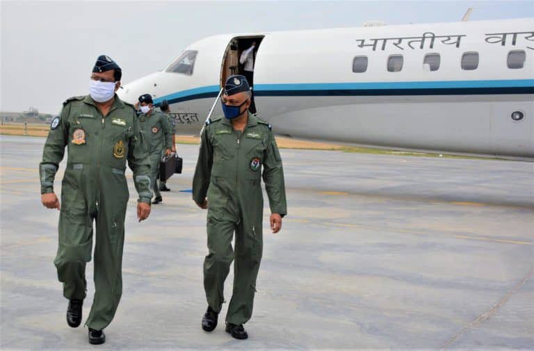 B Suresh PVSM AVSM VM ADC visits Air Force Station Halwara