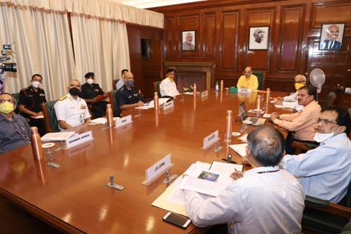 Home Minister holds review meeting with NDMA, NDRF, IMD
