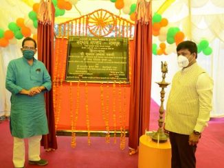 Mukhtar Abbas Naqvi lays foundation stone for “Sanskritik Sadbhav Mandap