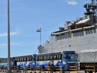 Operation Samudra Setu - INS Jalashwa Arrives at Tuticorin