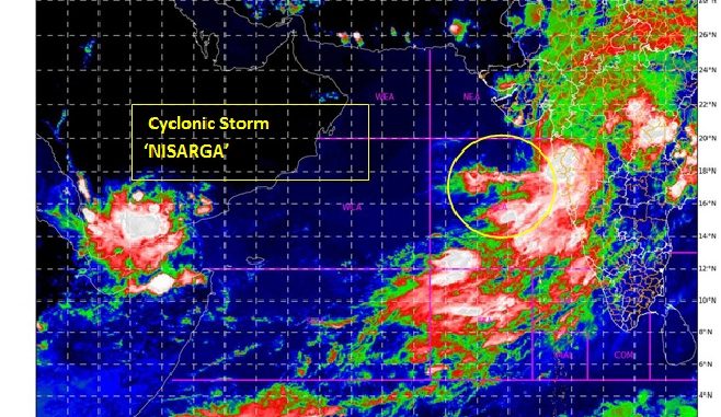 Severe Cyclonic Storm ‘NISARGA’ weakenes into a Cyclonic Storm