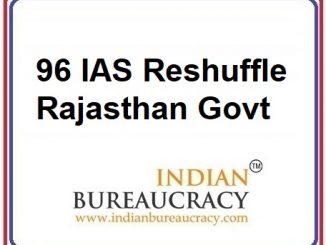 96 IAS Transfer in Rajasthan Govt