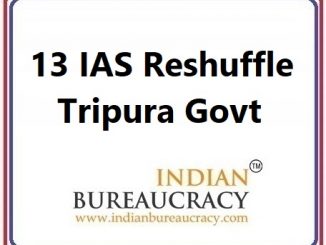 13 IAS Transfer in Tripura Govt