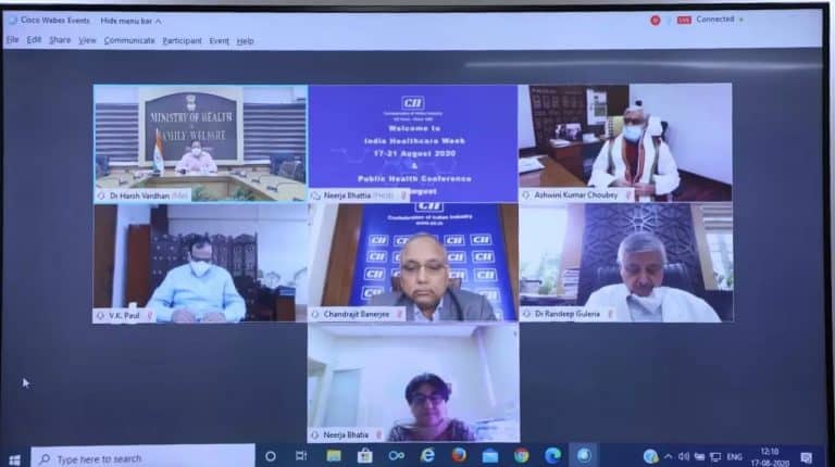 Harsh Vardhan digitally addresses inaugural session of CII Public Health Conference