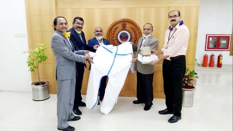Launching of Pavitrapati Ayurvedic Biodegradable Face Mask and Anti-Microbial Body Suit Named “Aushada Tara