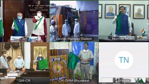 Narendra Singh Tomar and Shri Piyush Goyal along with other dignitaries flagged off first “Kisan Rail Narendra Singh Tomar and Shri Piyush Goyal along with other dignitaries flagged off first “Kisan Rail