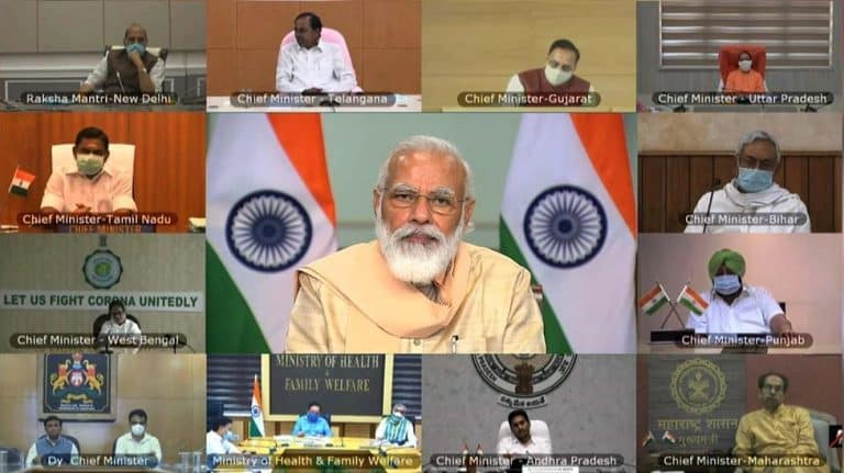 PM interacts with CMs to discuss the current situation