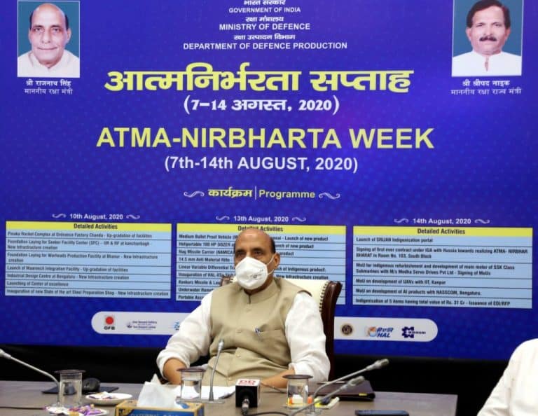 Rajnath Singh launches 15 products developed by Defence PSUs and OFB