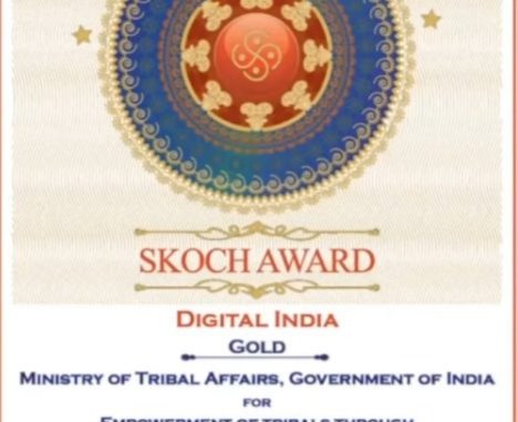Tribal Affairs receives SKOCH Gold Award