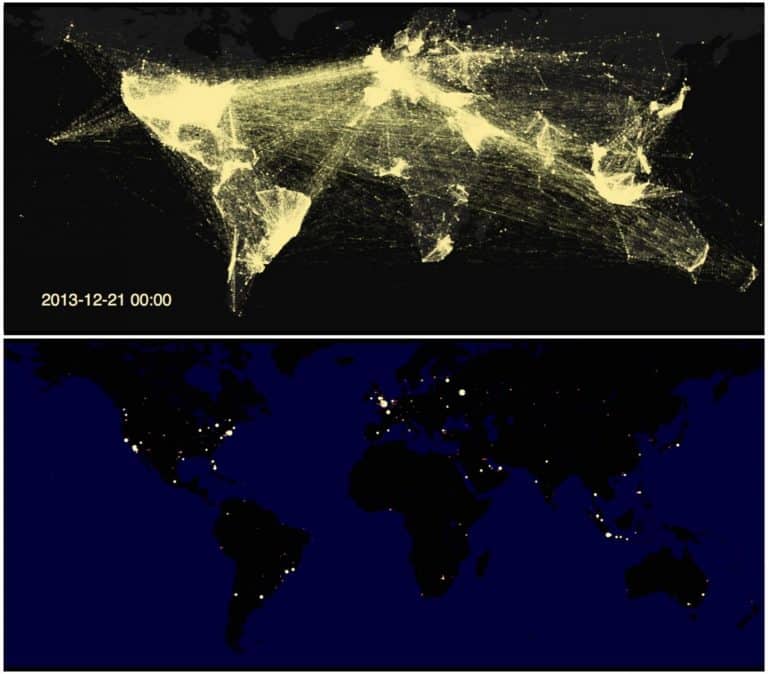 Twitter data reveals Global Communication Network