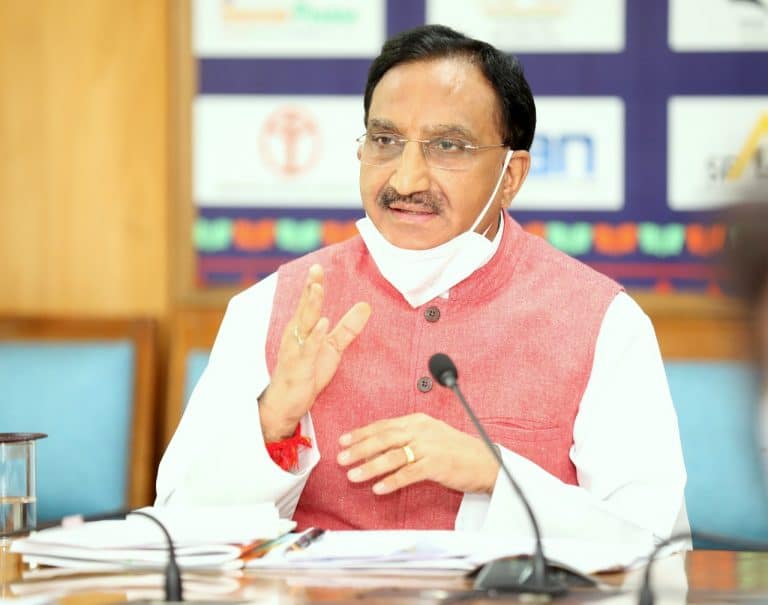 Union Education Minister addresses a Webinar
