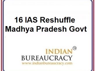 16 IAS Transfer in MP Govt