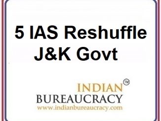 5 IAS Transfer in J&K Govt