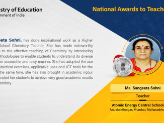 Chemistry Teacher from Mumbai receives National Award