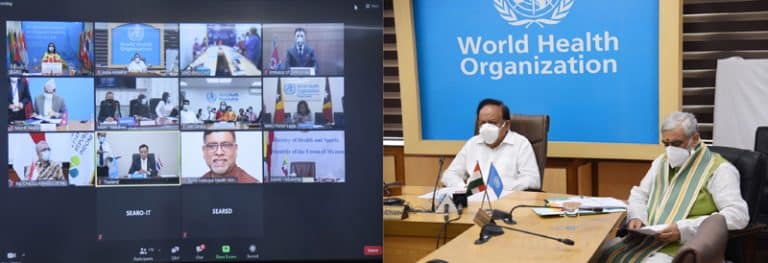 Harsh Vardhan attends 73rd session of WHO South East Asia Region through VC