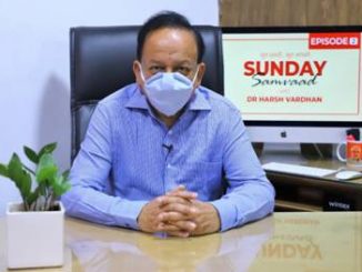 Harsh Vardhan interacts with social media users during Sunday Samvaad-2