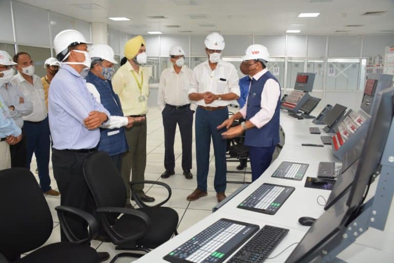 Mansukh Mandaviya visits National Fertilizers Limited Nangal (Punjab) Plant