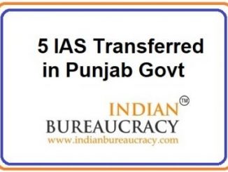 5 IAS Reshuffle in Punjab Govt