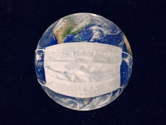 Masked Earth photo concept (stock image; elements furnished by NASA)