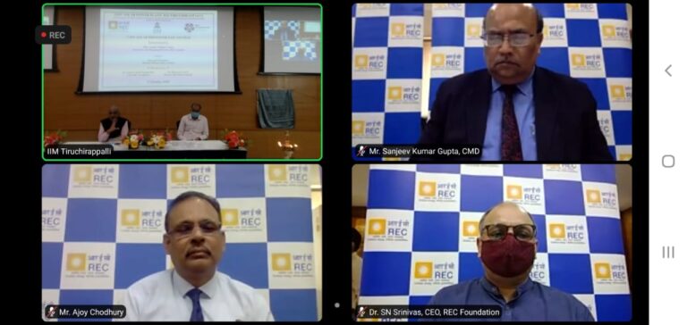 REC supports setting up of 2 MW Solar Power plant at IIM Tiruchirapalli