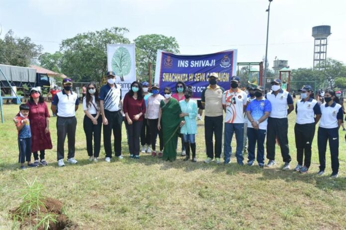 Swachhata hi seva campaign at INS Shivaji
