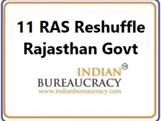 11 RAS Reshuffle in rajasthan Govt