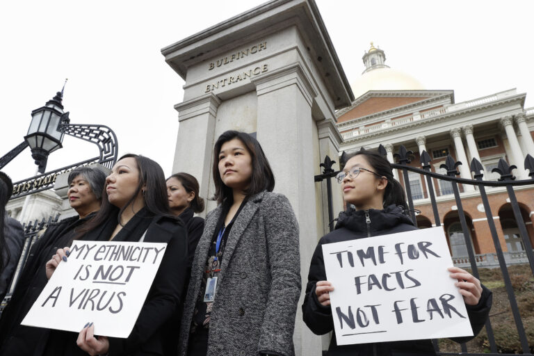 Virus Outbreak Asian Americans Protest