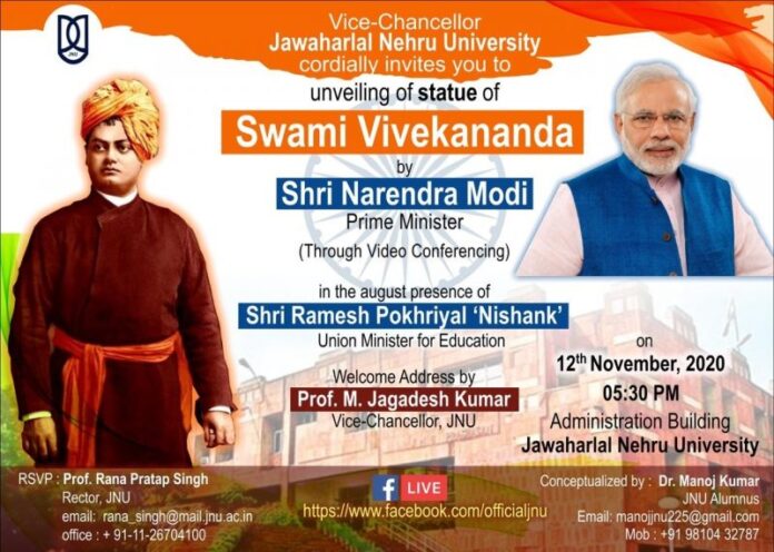PM Modi to unveil statue of Swami Vivekananda at JNU campus